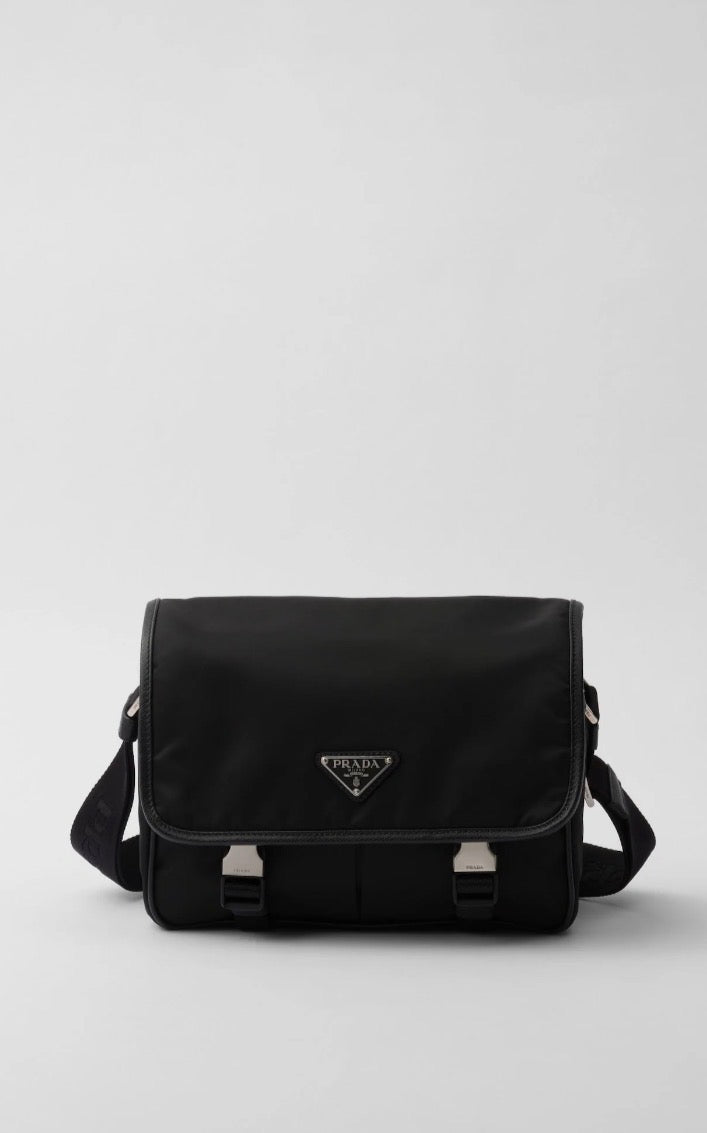 Sac porté épaule en re-nylon et cuir